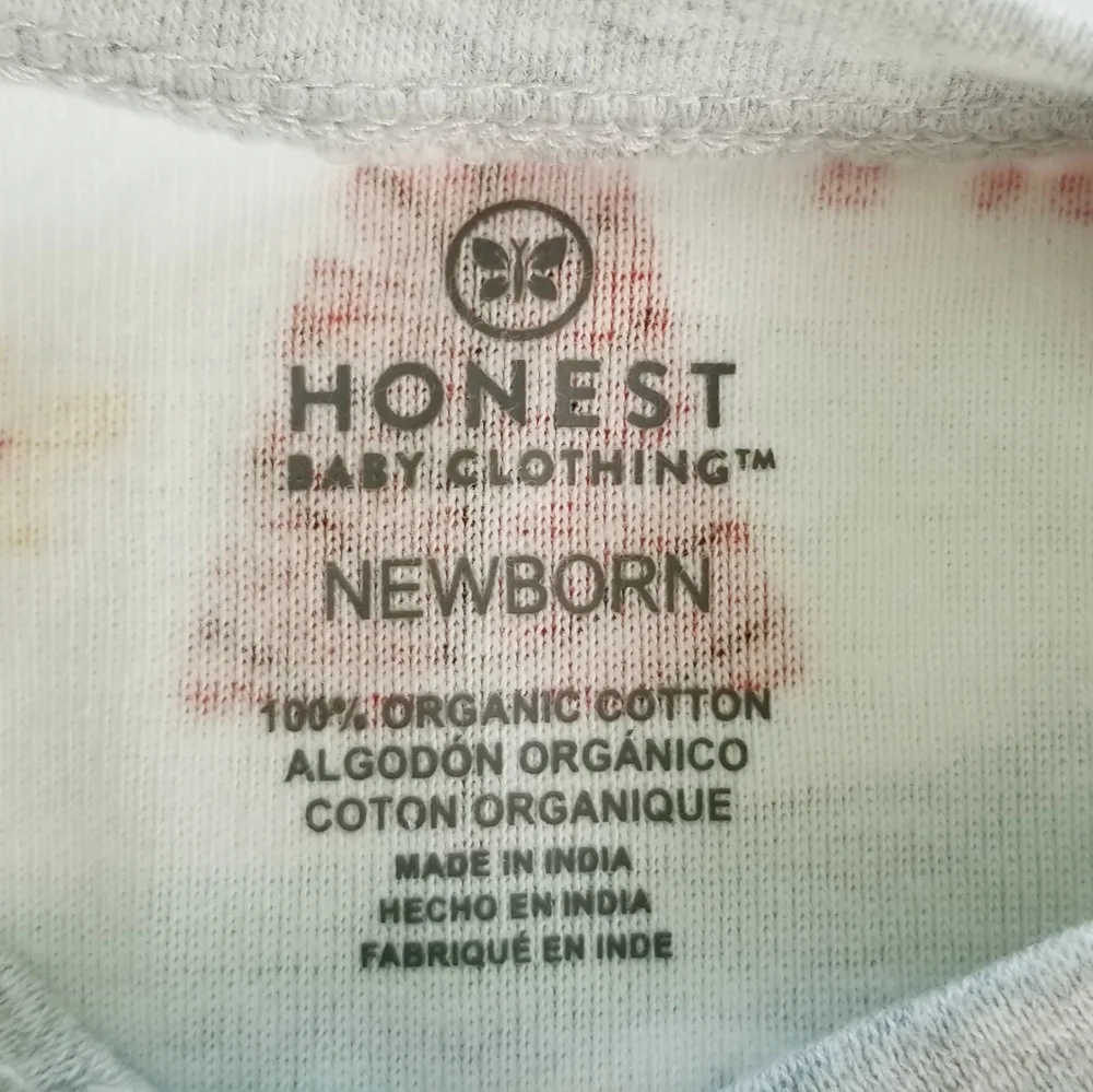 Two Newborn Honest Baby Fall Theme Organic Cotton Long Sleeve Onesies NWT